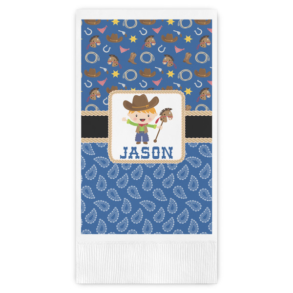 Custom Blue Western Guest Towels - Full Color (Personalized)