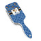 Blue Western Hair Brush - Angle View