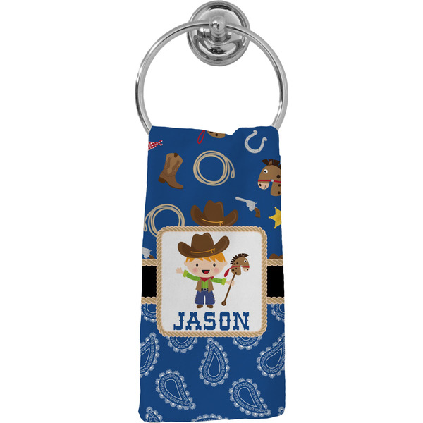 Custom Blue Western Hand Towel - Full Print (Personalized)