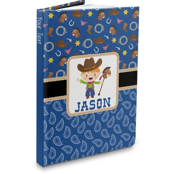 Custom Blue Western Hardbound Journal - 7.25" x 10" (Personalized)