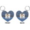 Blue Western Heart Keychain (Front + Back)