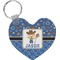 Blue Western Heart Keychain (Personalized)