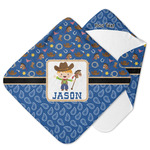 Blue Western Hooded Baby Towel (Personalized)