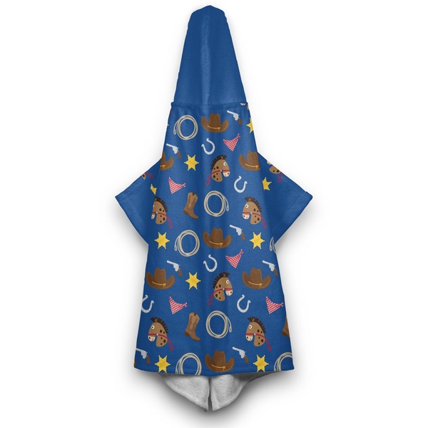 Blue Western Hooded Towel - Hanging