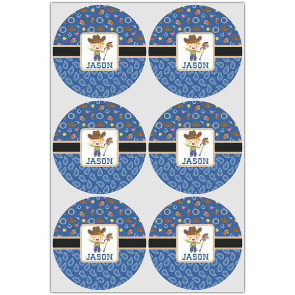 Blue Western Icing Circle - Large - Set of 6