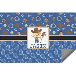 Blue Western Indoor / Outdoor Rug (Personalized)