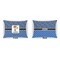 Blue Western  Indoor Rectangular Burlap Pillow (Front and Back)