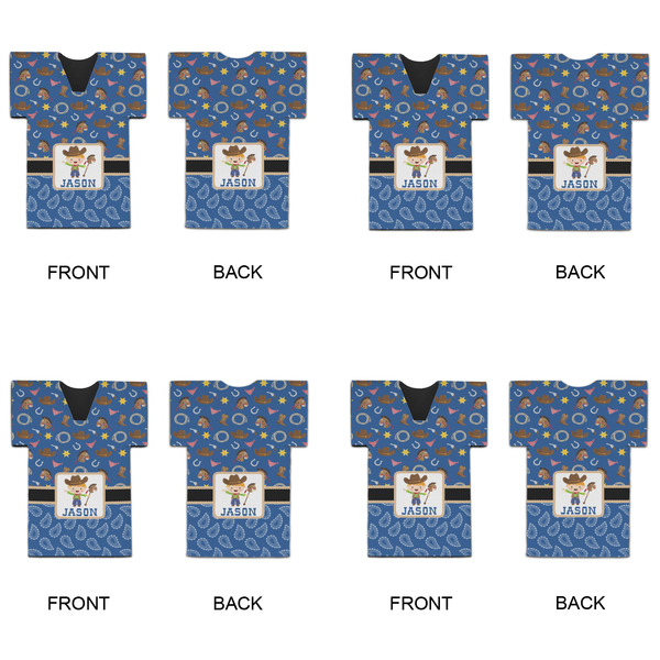 Blue Western Jersey Bottle Cooler - Set of 4 - APPROVAL