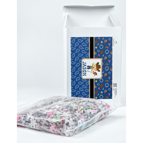 Blue Western Jigsaw Puzzle 1014 Piece - Box