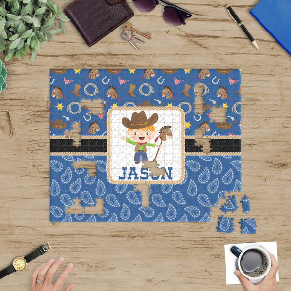 Blue Western Jigsaw Puzzle 500 Piece - In Context