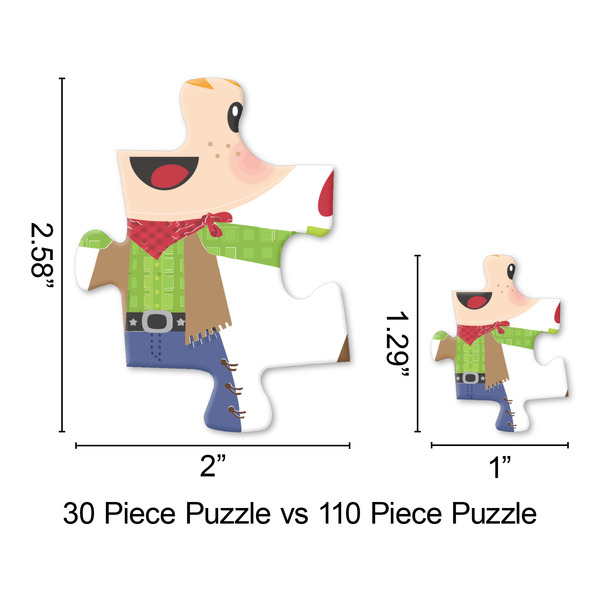 Blue Western Jigsaw Puzzle - Piece Comparison