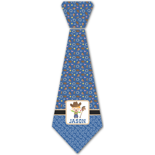 Custom Blue Western Iron On Tie - 4 Sizes w/ Name or Text