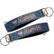 Blue Western Key-chain - Metal and Nylon - Front and Back