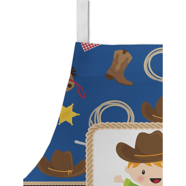 Blue Western Kid's Aprons - Detail