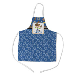 Blue Western Kid's Apron w/ Name or Text