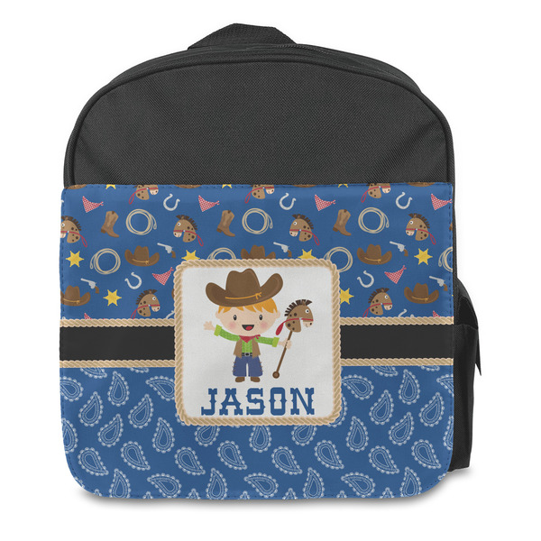 Blue Western Kids Backpack - Front