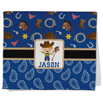 Blue Western Kitchen Towel - Poly Cotton w/ Name or Text