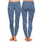 Blue Western Ladies Leggings - Front and Back