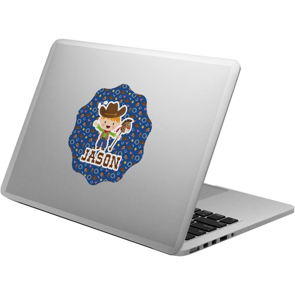 Custom Blue Western Laptop Decal (Personalized)
