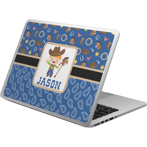Custom Blue Western Laptop Skin - Custom Sized (Personalized)