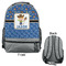 Blue Western Large Backpack - Gray - Front & Back View