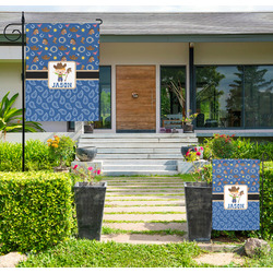 Blue Western Large Garden Flag - Single Sided (Personalized)