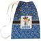 Blue Western Large Laundry Bag - Front View