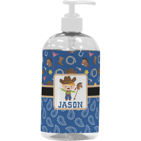 Blue Western Large Liquid Dispenser (16 oz) - White