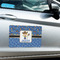 Blue Western Large Rectangle Car Magnets- In Context