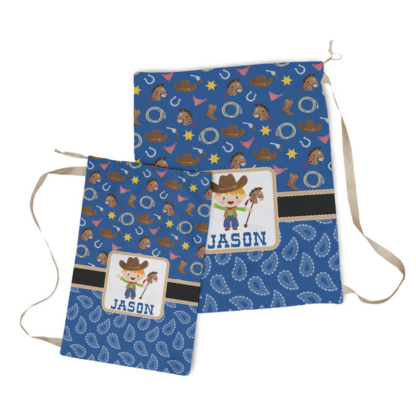 Blue Western Laundry Bag - Both Bags