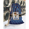 Blue Western Laundry Bag in Laundromat