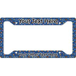 Blue Western License Plate Frame - Style A (Personalized)