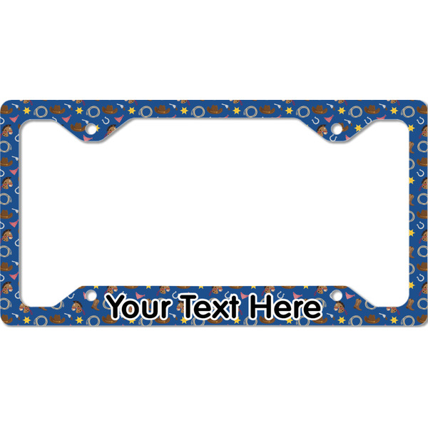 Blue Western License Plate Frame - Style C