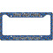 Blue Western License Plate Frame Wide