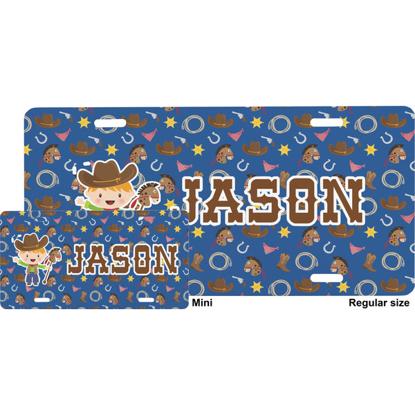 Blue Western License Plate (Sizes)