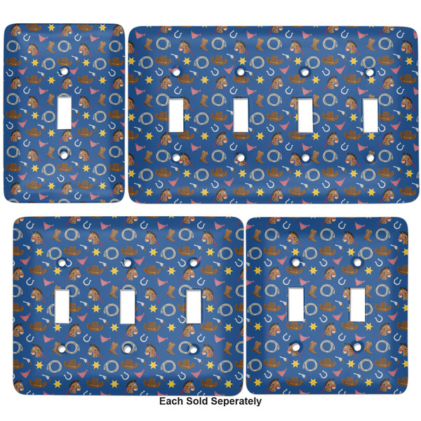 Blue Western Light Switch Covers all sizes