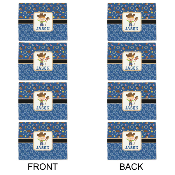 Blue Western Linen Placemat - APPROVAL Set of 4 (double sided)