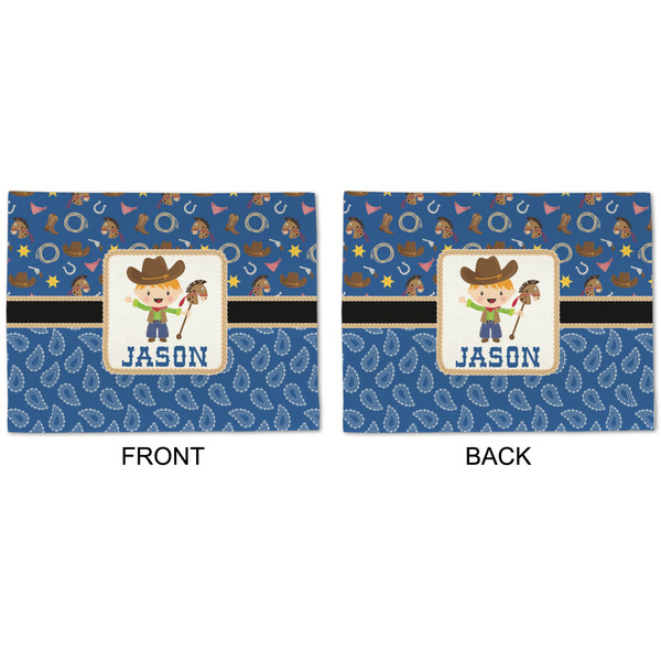 Blue Western Linen Placemat - APPROVAL (double sided)