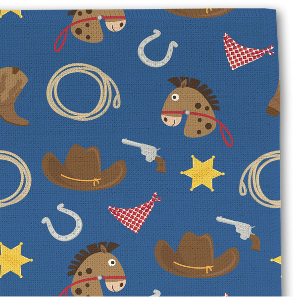 Blue Western Linen Placemat - DETAIL