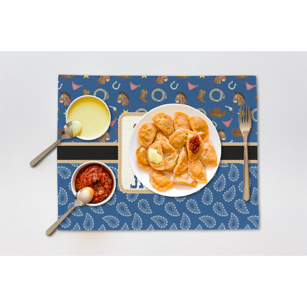Blue Western Linen Placemat - Lifestyle (single)