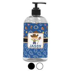 Blue Western Plastic Soap / Lotion Dispenser (Personalized)