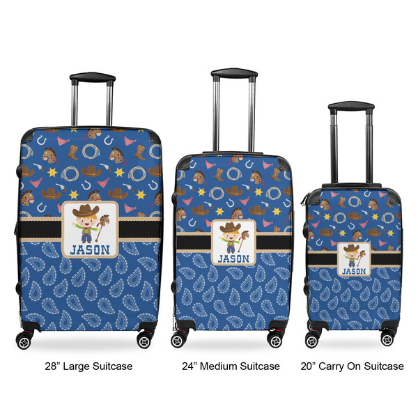 Blue Western Luggage Bags all sizes - With Handle