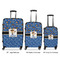 Blue Western Luggage Bags all sizes - With Handle