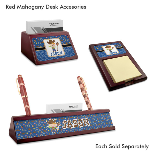 Blue Western Mahogany Desk Accessories