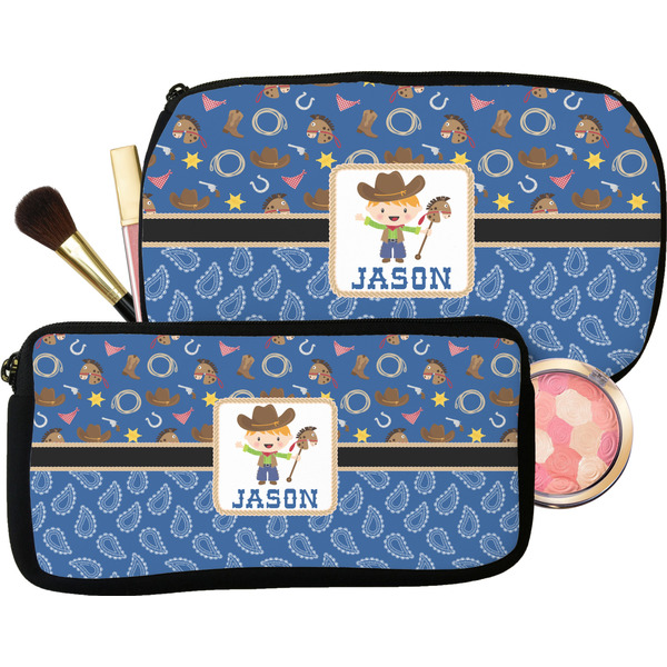 Blue Western Makeup / Cosmetic Bags (Select Size)