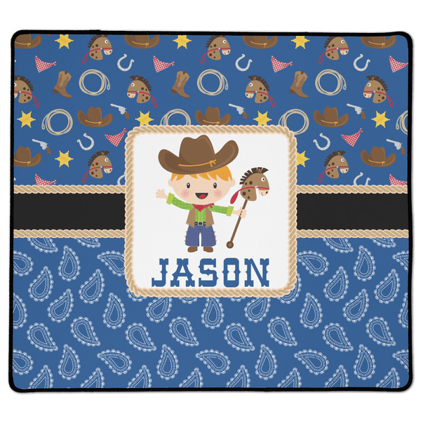 Custom Blue Western XL Gaming Mouse Pad - 18" x 16" (Personalized)