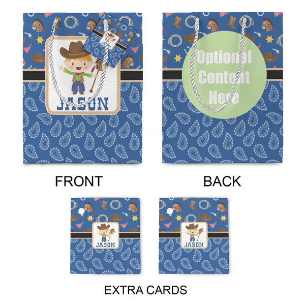 Blue Western Medium Gift Bag - Approval