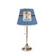Blue Western Poly Film Empire Lampshade - On Stand