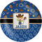 Blue Western Melamine Salad Plate - 8" (Personalized)