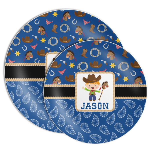Blue Western Melamine Plates - PARENT/MAIN